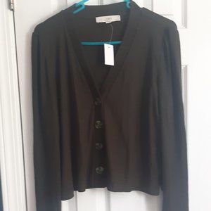 Green cardigan/shirt new with tags
